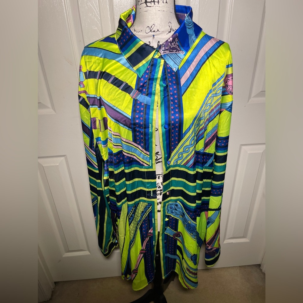 Akira satin shirt worn as a dress once size 2X